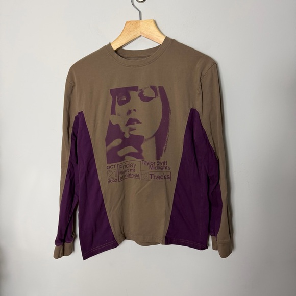Taylor Swift Tops - Taylor Swift Midnights Official Tour Tee Shirt Cotton Long Sleeve Crewneck Med